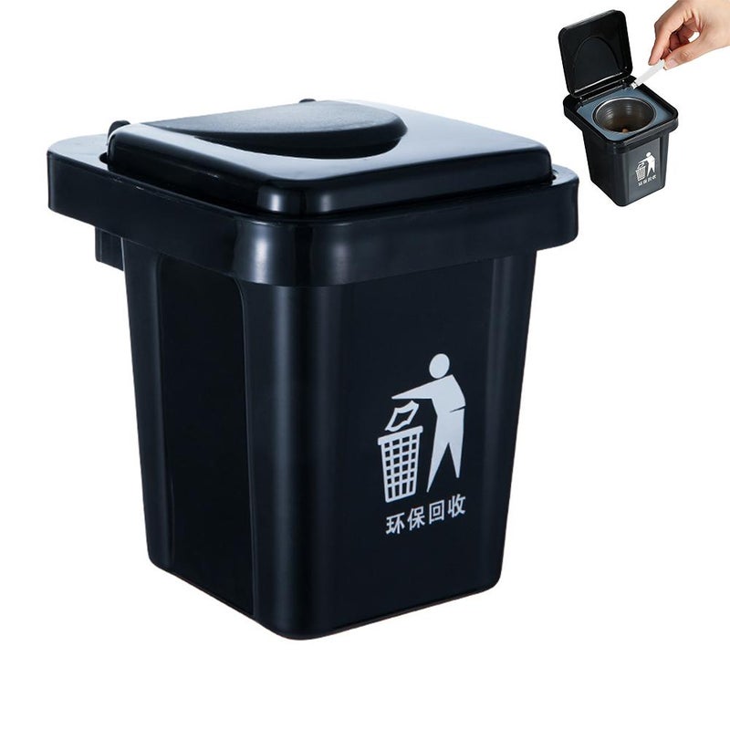 Wall-mounted ashtray, creative toilet ashtray, suitable for home use in living room and bathroom, with lid to prevent flying ash.